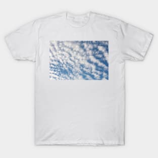 Cirrocumulus clouds against blue sky T-Shirt